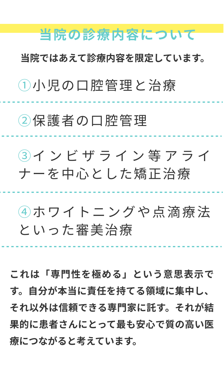 当院の診療内容について